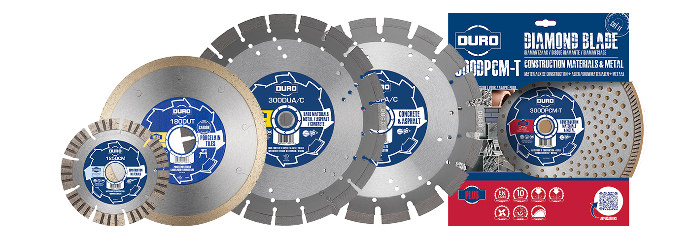 DURO diamond blade range for concrete, stone and asphalt