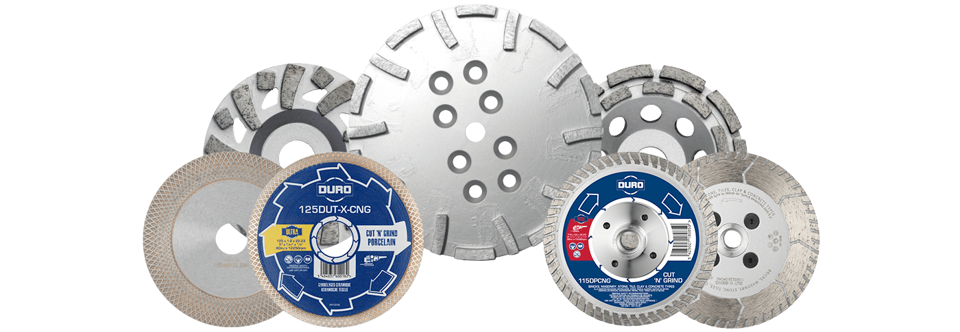 DURO diamond grinding wheels and cup grinders