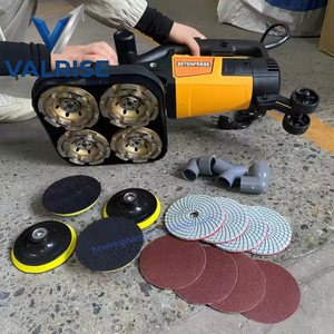 VALRISE Concrete Floor Grinder 220v / 110v Handheld Four Head Dust-Free Support Edge Grinding Machine Concrete Grinder Machine