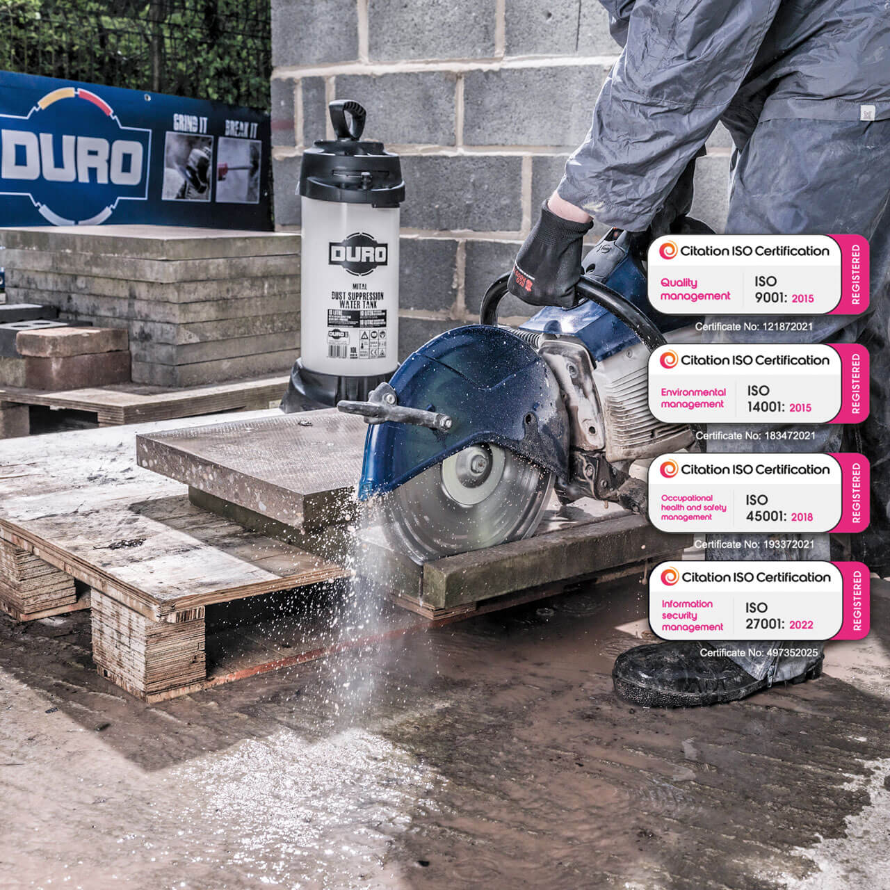 DURO ISO accredited diamond blade manufacturing facility