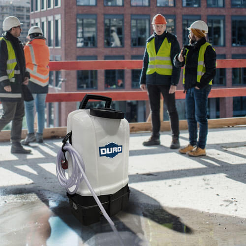DURO battery powered dust suppression tanks for B2B supply chain