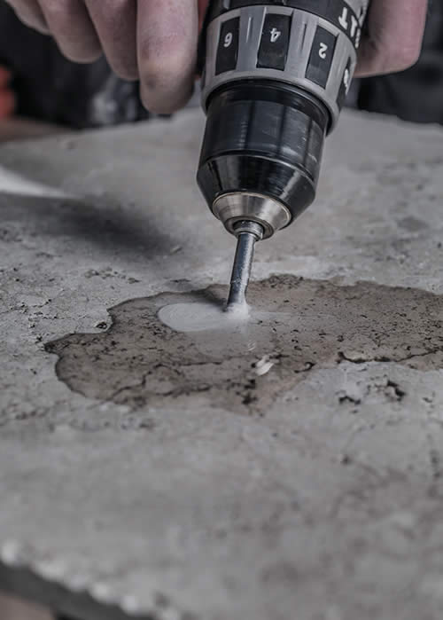 Thin kerf diamond tile drill drilling porcelain dry
